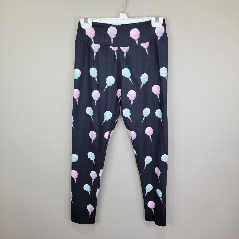 Cotton Candy Cones Polyester Spandex Ankle Leggings One Size Fits All‎